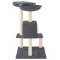 vidaXL Rascador para gatos con postes gris oscuro 82 cm