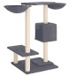 vidaXL Rascador para gatos con postes gris oscuro 82 cm
