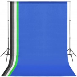vidaXL Kit de estudio fotográfico con softbox y fondo