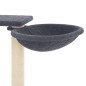 vidaXL Rascador para gatos con postes gris oscuro 82 cm