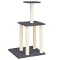 vidaXL Rascador para gatos con postes de sisal gris oscuro 85,5 cm