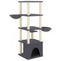 vidaXL Rascador para gatos con postes de sisal gris oscuro 147 cm vidaXL Rascador para gatos con postes de sisal gris oscuro 147 cm