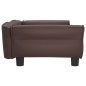 vidaXL Cama para perros de cuero sintético marrón 95x55x30 cm vidaXL Cama para perros de cuero sintético marrón 95x55x30 cm