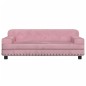vidaXL Cama para perros de terciopelo rosa 90x53x30 cm