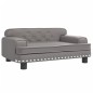 vidaXL Cama para perros de cuero sintético gris 70x45x30 cm