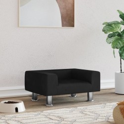 vidaXL Cama para perros de terciopelo negra 50x40x26,5 cm