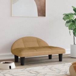 vidaXL Cama para perros de terciopelo marrón 70x52x30 cm