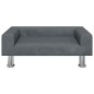 vidaXL Cama para perros de terciopelo gris oscuro 70x45x26,5 cm vidaXL Cama para perros de terciopelo gris oscuro 70x45x26,5 cm