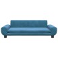 vidaXL Cama para perros de terciopelo azul 100x54x33 cm vidaXL Cama para perros de terciopelo azul 100x54x33 cm
