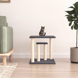 vidaXL Postes rascadores para gatos con plataformas gris oscuro 50 cm