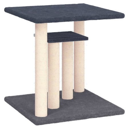vidaXL Postes rascadores para gatos con plataformas gris oscuro 50 cm