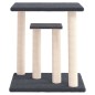 vidaXL Postes rascadores para gatos con plataformas gris oscuro 50 cm vidaXL Postes rascadores para gatos con plataformas gris oscuro 50 cm