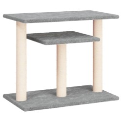 vidaXL Postes rascadores para gatos con plataformas gris claro 62,5 cm