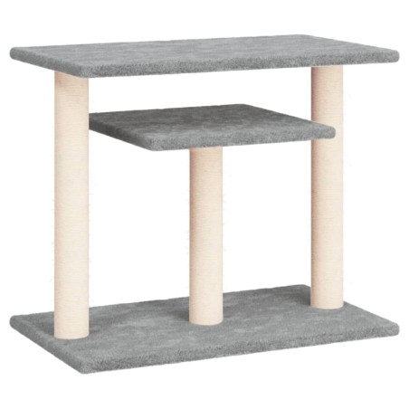 vidaXL Postes rascadores para gatos con plataformas gris claro 62,5 cm