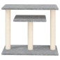 vidaXL Postes rascadores para gatos con plataformas gris claro 62,5 cm