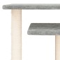 vidaXL Postes rascadores para gatos con plataformas gris claro 62,5 cm