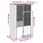 vidaXL Jaula de pájaros acero galvanizado gris 115x78x200 cm vidaXL Jaula de pájaros acero galvanizado gris 115x78x200 cm