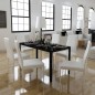 vidaXL Conjunto de mesa de comedor 7 piezas blanco y negro vidaXL Conjunto de mesa de comedor 7 piezas blanco y negro