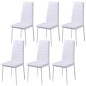 vidaXL Conjunto de mesa de comedor 7 piezas blanco y negro vidaXL Conjunto de mesa de comedor 7 piezas blanco y negro
