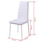 vidaXL Conjunto de mesa de comedor 7 piezas blanco y negro vidaXL Conjunto de mesa de comedor 7 piezas blanco y negro