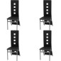 vidaXL Conjunto de comedor de cinco piezas negro vidaXL Conjunto de comedor de cinco piezas negro
