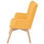 vidaXL Sillón con taburete reposapiés de tela amarillo vidaXL Sillón con taburete reposapiés de tela amarillo