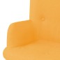 vidaXL Sillón con taburete reposapiés de tela amarillo vidaXL Sillón con taburete reposapiés de tela amarillo