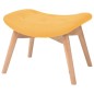 vidaXL Sillón con taburete reposapiés de tela amarillo vidaXL Sillón con taburete reposapiés de tela amarillo