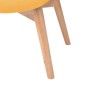 vidaXL Sillón con taburete reposapiés de tela amarillo vidaXL Sillón con taburete reposapiés de tela amarillo