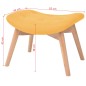vidaXL Sillón con taburete reposapiés de tela amarillo vidaXL Sillón con taburete reposapiés de tela amarillo