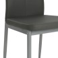 vidaXL Sillas de comedor 4 unidades cuero sintético gris