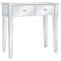 vidaXL Tocador espejado con taburete de MDF y vidrio vidaXL Tocador espejado con taburete de MDF y vidrio