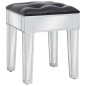 vidaXL Tocador espejado con taburete de MDF y vidrio vidaXL Tocador espejado con taburete de MDF y vidrio