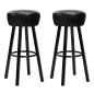 vidaXL Taburetes de cocina 2 unidades cuero sintético negro vidaXL Taburetes de cocina 2 unidades cuero sintético negro