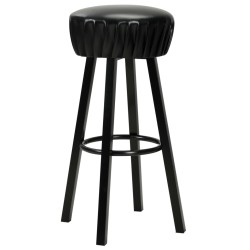 vidaXL Taburetes de cocina 2 unidades cuero sintético negro