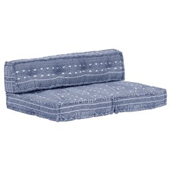 vidaXL Puf índigo de tela