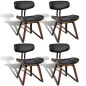 vidaXL Sillas de comedor 4 unidades madera curvada y cuero artificial vidaXL Sillas de comedor 4 unidades madera curvada y cuero artificial