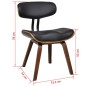 vidaXL Sillas de comedor 4 unidades madera curvada y cuero artificial vidaXL Sillas de comedor 4 unidades madera curvada y cuero artificial