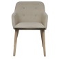 vidaXL Sillas de comedor 6 uds tela beige y madera maciza de roble vidaXL Sillas de comedor 6 uds tela beige y madera maciza de roble