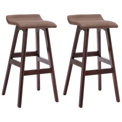vidaXL Taburetes de cocina 2 unidades tela gris taupe