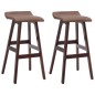 vidaXL Taburetes de cocina 2 unidades tela gris taupe vidaXL Taburetes de cocina 2 unidades tela gris taupe