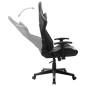 vidaXL Silla de gaming de cuero sintético negro y gris vidaXL Silla de gaming de cuero sintético negro y gris
