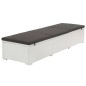 vidaXL Tumbona con cojín ratán sintético blanco vidaXL Tumbona con cojín ratán sintético blanco