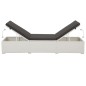vidaXL Tumbona con cojín ratán sintético blanco vidaXL Tumbona con cojín ratán sintético blanco