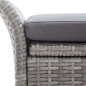 vidaXL Banco de almacenaje con cojín ratán sintético gris 138 cm vidaXL Banco de almacenaje con cojín ratán sintético gris 138 cm