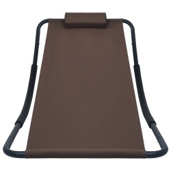 vidaXL Tumbona de acero marrón 200x90 cm