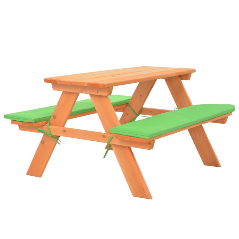 vidaXL Mesa de pícnic para niños con bancos madera abeto 89x79x50 cm vidaXL Mesa de pícnic para niños con bancos madera abeto 89x79x50 cm