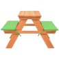 vidaXL Mesa de pícnic para niños con bancos madera abeto 89x79x50 cm vidaXL Mesa de pícnic para niños con bancos madera abeto 89x79x50 cm