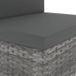 vidaXL Sofá seccional de 2 plazas de ratán sintético gris vidaXL Sofá seccional de 2 plazas de ratán sintético gris