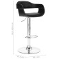 vidaXL Taburete de cocina cuero sintético negro vidaXL Taburete de cocina cuero sintético negro